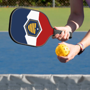 Pickleball Paddle with flag of US Virgin Islands