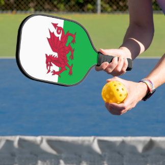 Pickleball Paddle with flag of Wales