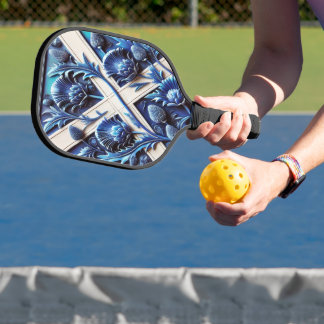 Pickleball Paddle with Scottish Thistles