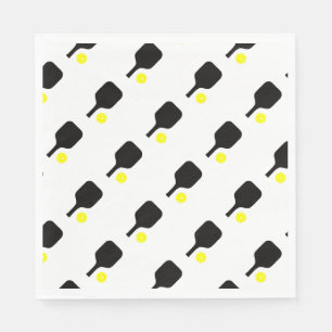 Pickleball paddles & balls napkin