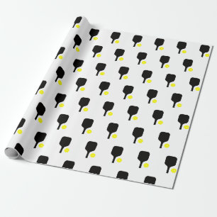 Pickleball paddles & balls wrapping paper