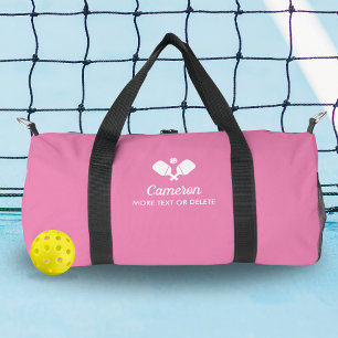 Pickleball Paddles Personalised Name Custom Text Duffle Bag