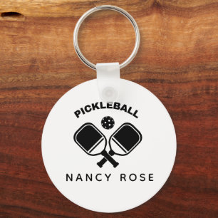Pickleball Paddles Personalized Name  Key Ring