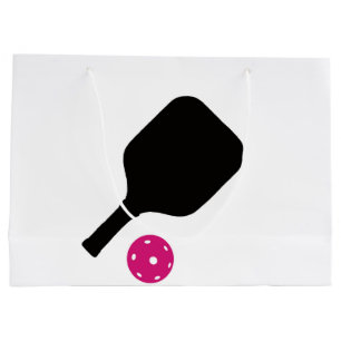 Pickleball paddles & pink balls large gift bag