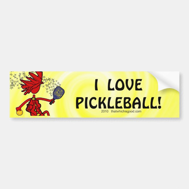 Pickleball Paddles Well With Others Bumper Sticker (Front)