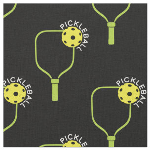 Pickleball paddles with picklaball balls, black fabric