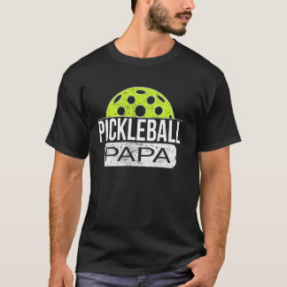 Pickleball Papa Game Day Player Tournament Dad Gra T-Shirt