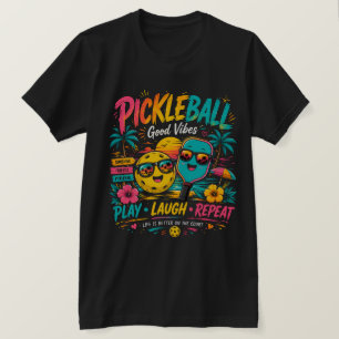 Pickleball Paradise Sunset – Neon Summer Vibes T T-Shirt