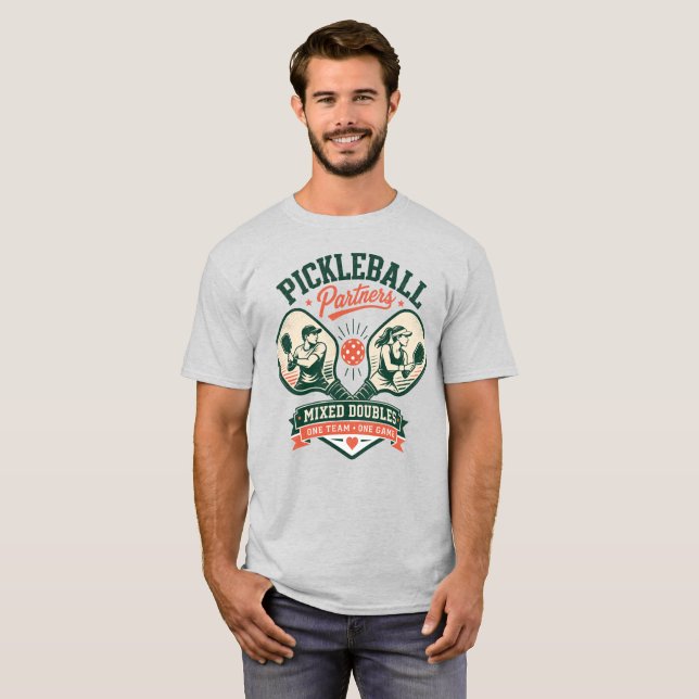 Pickleball Partners Mixed Doubles T-Shirt (Front Full)