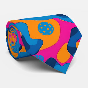 Pickleball Party Camo Tie