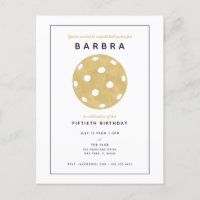 Pickleball Party Chic Gold Black Party Invitation
