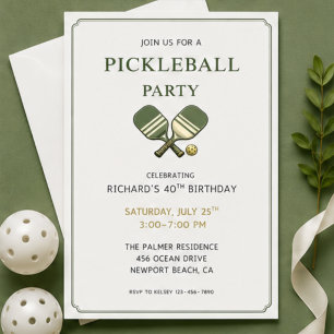 Pickleball Party Invitation