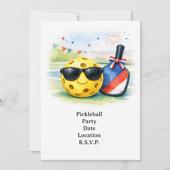 Pickleball Party Invitation (Front)