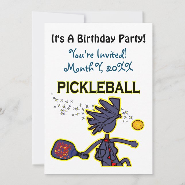 Pickleball Party Invitation (Front)