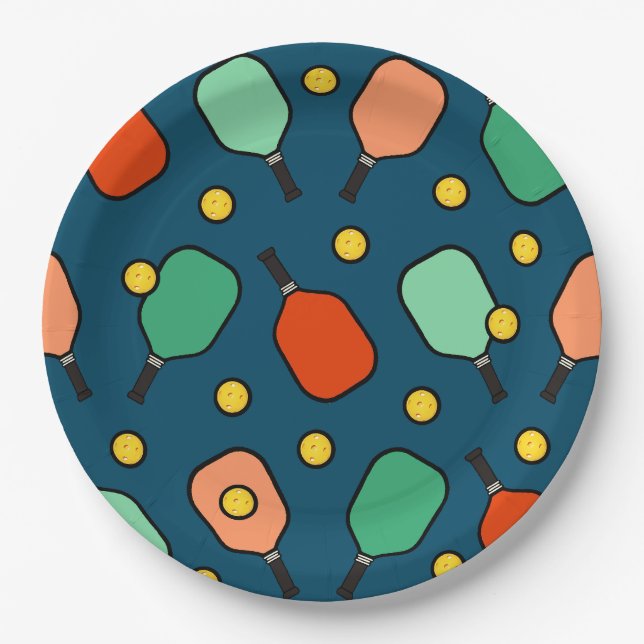 Pickleball Party Paper Plate (Front)