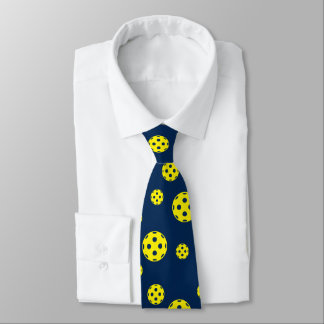Pickleball pattern custom colour neck tie