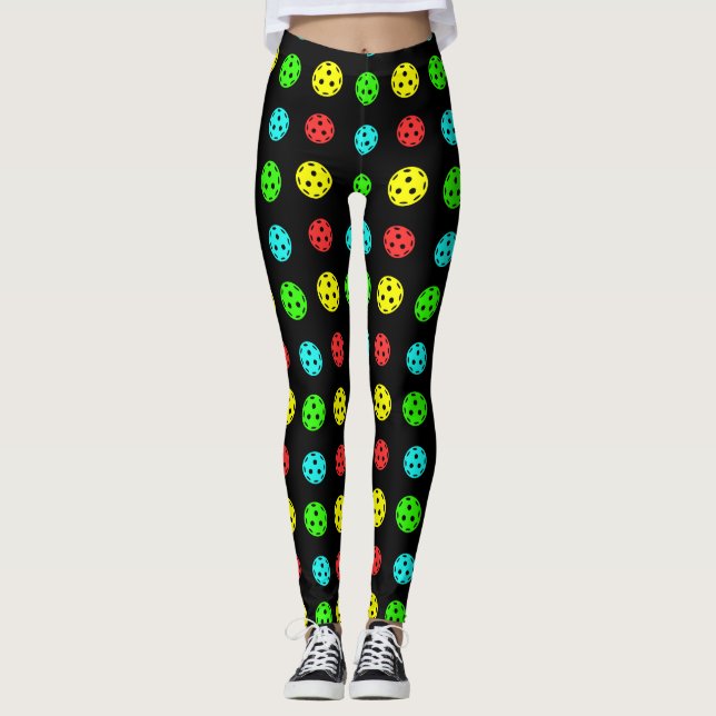  Pickleball Pattern multicolor  Leggings (Front)