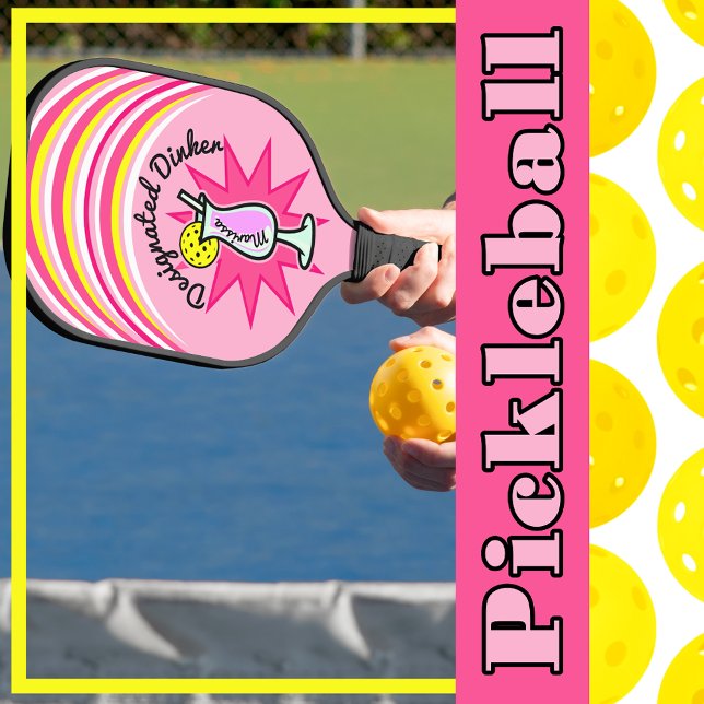 Pickleball Personalised Designated Dinker Pink  Paddle (Creator Uploaded)