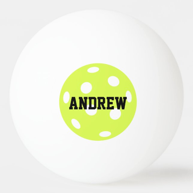 Pickleball Personalised Name Ping Pong Ball (Front)