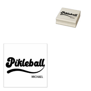 Pickleball Personalised Name  Rubber Stamp