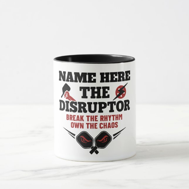 Pickleball Personalised Name The Disruptor Mug (Center)