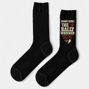 Pickleball Personalised Name The Rally Wrecker  Socks