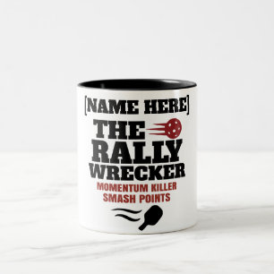 Pickleball Personalised Name The Rally Wrecker Two-Tone Coffee Mug