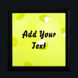 Pickleball Pickle Ball Yellow Customise Personaliz Gift Box<br><div class="desc">Yellow pickleball that you can customise and personalise with text of your choice.  Add a name,  saying or team name.  You can get creative or keep it simple!</div>