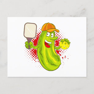Pickleball Pickle Player  Holiday Postcard