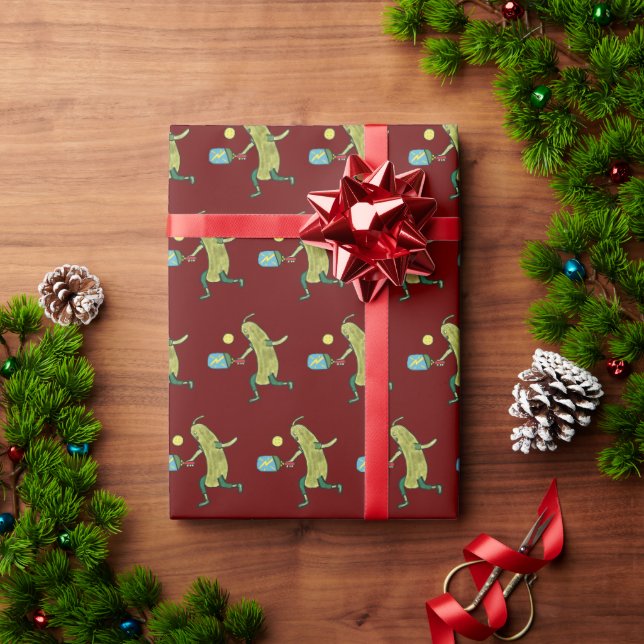 Pickleball Pickle Wrapping Paper (Holiday Gift)