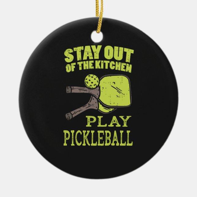 Pickleball Pickleball Paddles Ceramic Tree Decoration (Front)