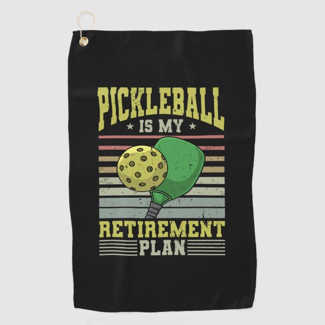 Pickleball - Pickleball Retirement Golf Towel (Front)