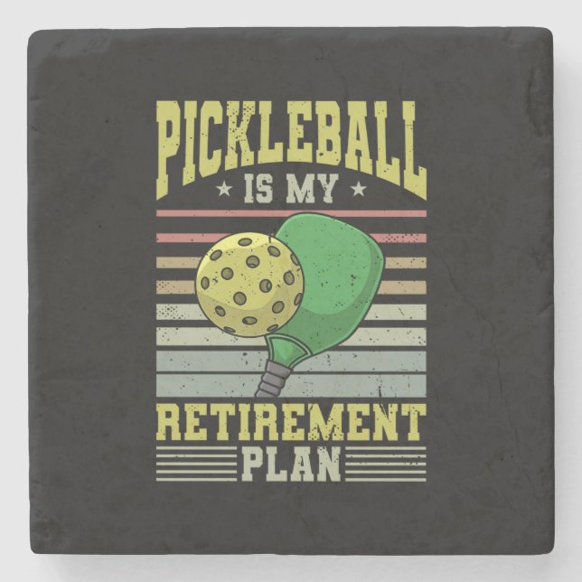 Pickleball - Pickleball Retirement Stone Coaster (Front)