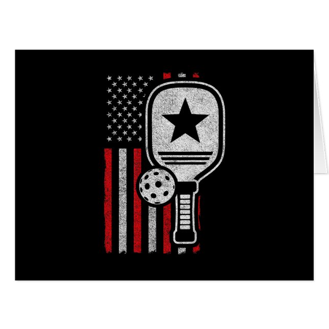 Pickleball Player - American Flag Pickleball - Pic (Front Horizontal)