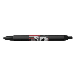 Pickleball Player - American Flag Pickleball - Pic Black Ink Pen