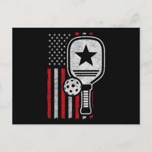 Pickleball Player - American Flag Pickleball - Pic Postcard