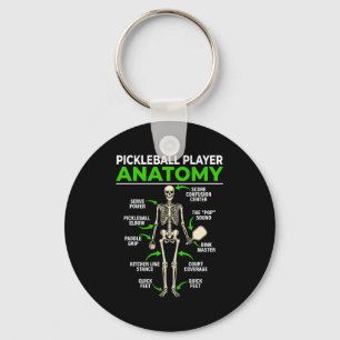 Pickleball player anatomy funny dink pickle ball key ring