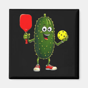 Pickleball player art funny pickle ball magnet