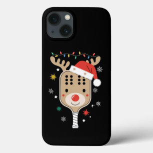 Pickleball Player Christmas Holiday Reindeer Xmas  iPhone 13 Case