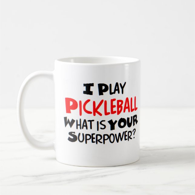 pickleball player coffee mug (Left)