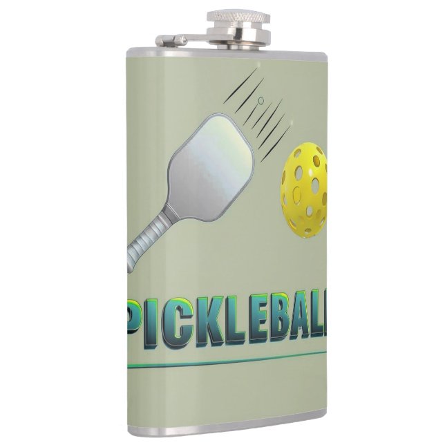 Pickleball Player - Cool Paddle Art Hip Flask (Right)