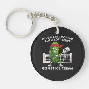 Pickleball Player Funny Key Ring