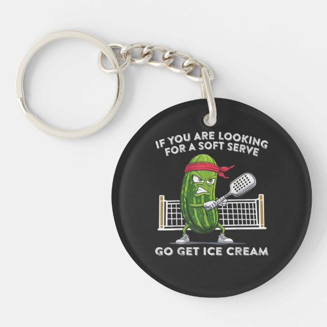 Pickleball Player Funny Key Ring (Front)