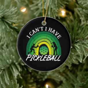 Pickleball Player I Cant I Have Pickleball Rainbow Ceramic Tree Decoration