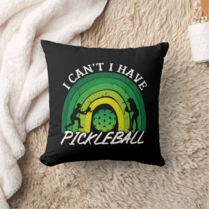 Pickleball Player I Cant I Have Pickleball Rainbow Cushion