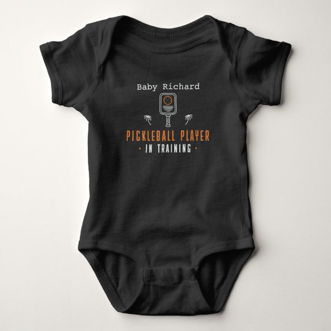 Pickleball Player In Training Baby Bodysuit (Front)