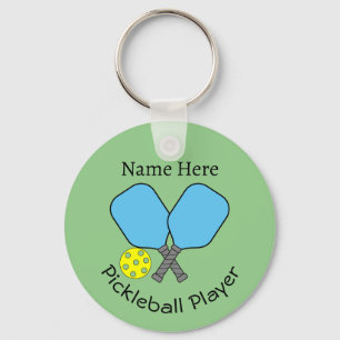 Pickleball Player Key Ring