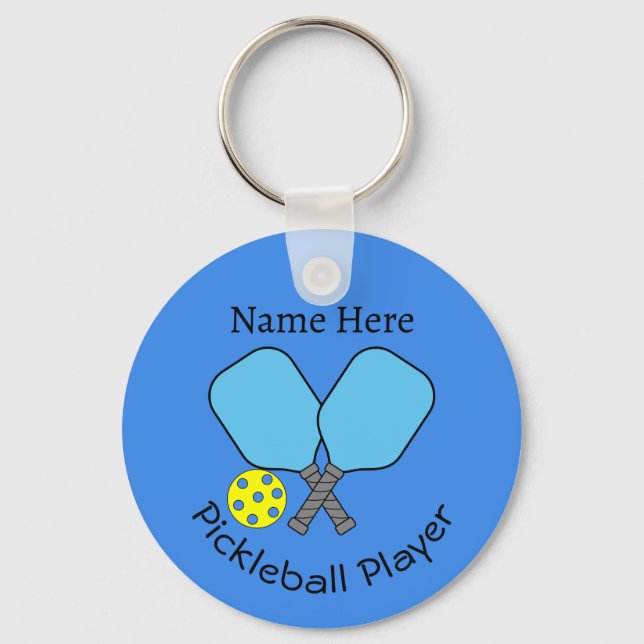 Pickleball Player Key Ring (Front)