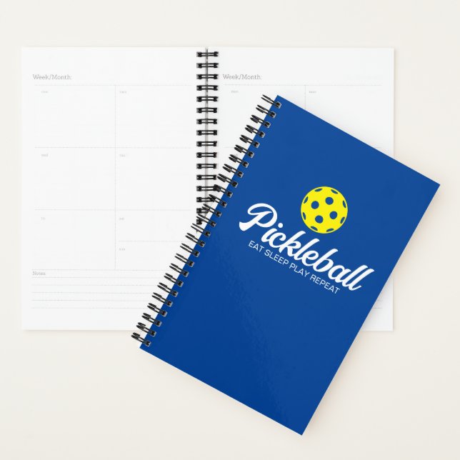 Pickleball player match schedule spiral planner (Display)