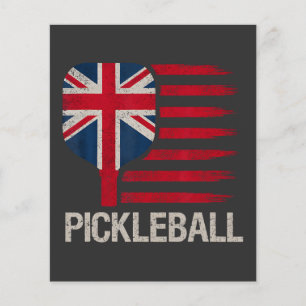 Pickleball Player Paddle Uk Flag Flyer